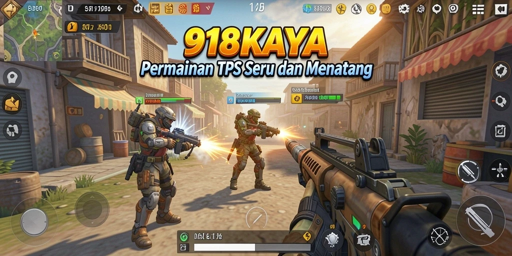 Tampilan gameplay seru dari 918KAYA yang menampilkan aksi TPS.