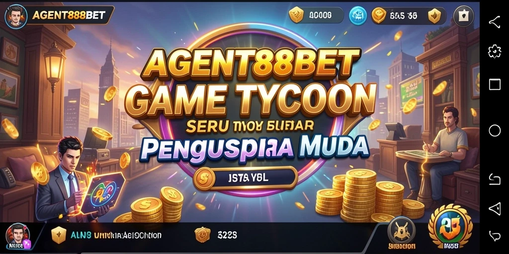 Tangkapan layar gameplay AGENT88BET yang menampilkan aksi membangun bisnis.