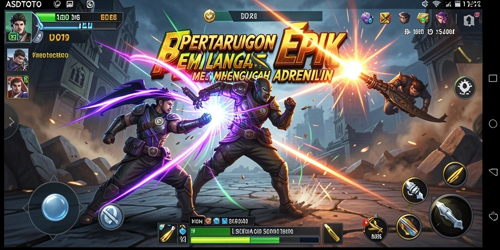 Tampilan gameplay ASDTOTO dengan aksi pertarungan yang mendebarkan.
