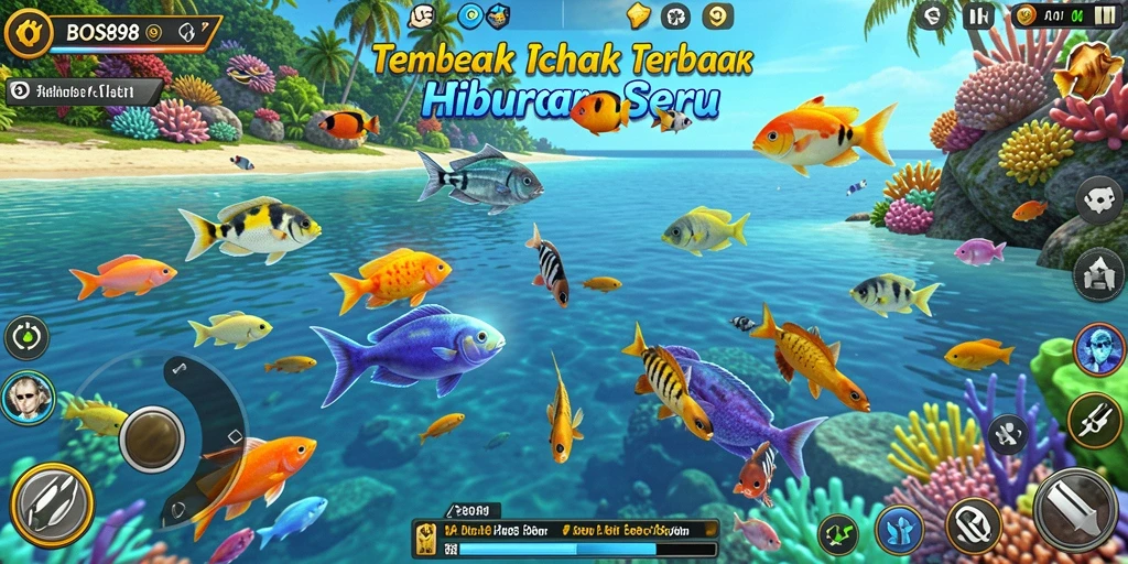 Tampilan gameplay Tembak Ikan yang seru dan mendebarkan.