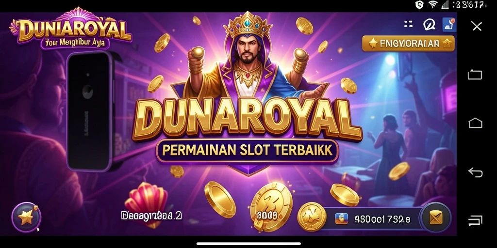 Screenshot gameplay DUNIAROYAL menampilkan mesin slot yang mengasyikkan.