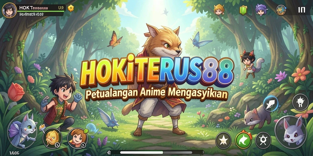 Tangkapan layar gameplay HOKITERUS88 menampilkan karakter anime yang beraksi.