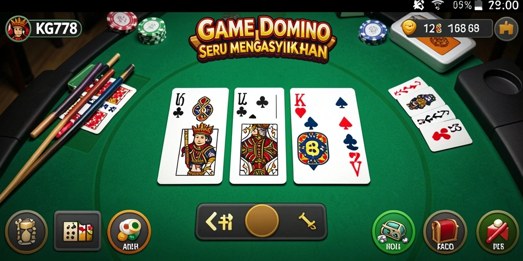 Tampilan gameplay Domino yang menarik dan interaktif.