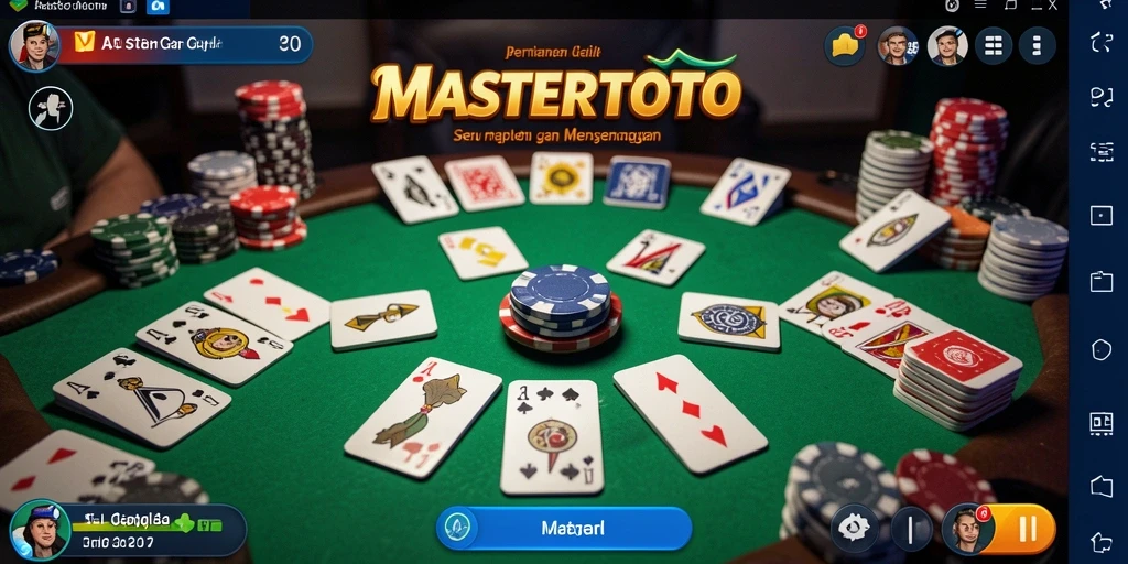 Tampilan screenshot gameplay MASTERTOTO dengan suasana permainan Gaple.
