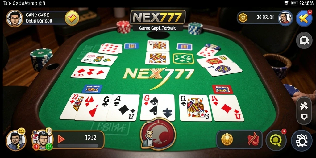 Tangkapan layar utama NEX777 menampilkan permainan Gaple yang seru dan menarik.