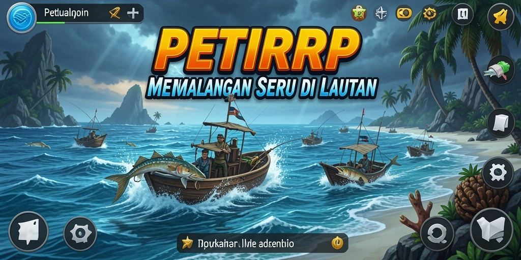 Screenshot utama PETIRRP menunjukkan gameplay memancing yang menakjubkan.