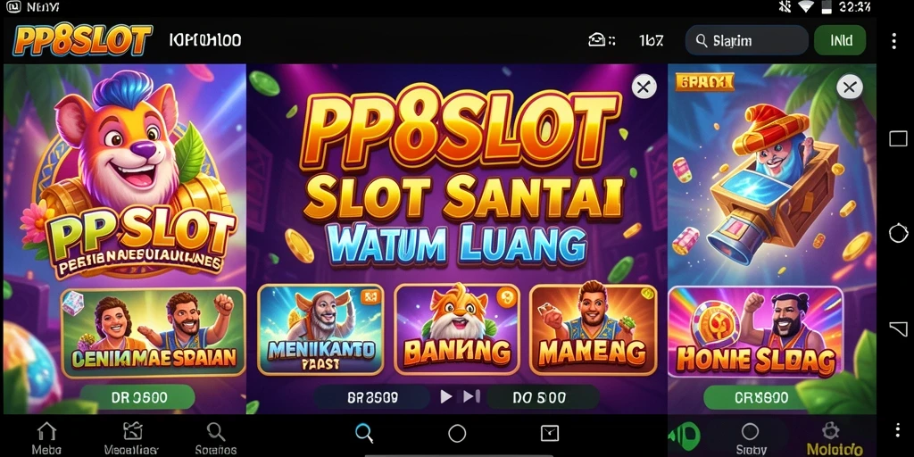 Tampilan gameplay PP8SLOT yang mengasyikkan dan berwarna-warni.