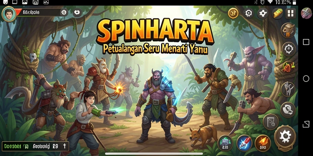 Tampilan gameplay seru dalam SPINHARTA yang penuh tantangan.