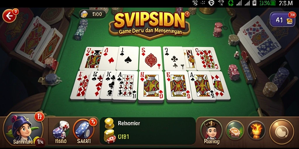 Tangkapan layar gameplay SVIPSIDN yang menampilkan keseruan permainan Domino.