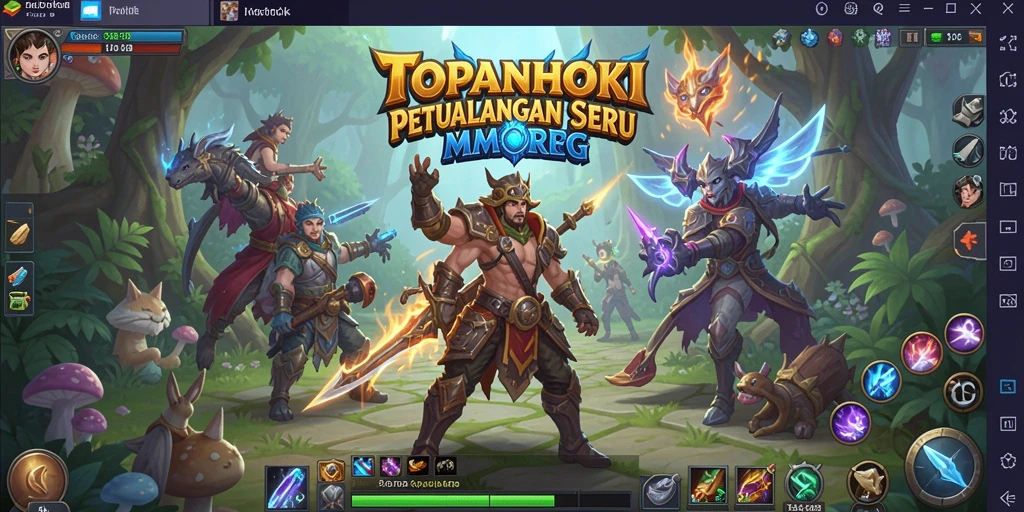 Tangkapan layar menampilkan aksi seru dalam game MMORPG TOPANHOKI.