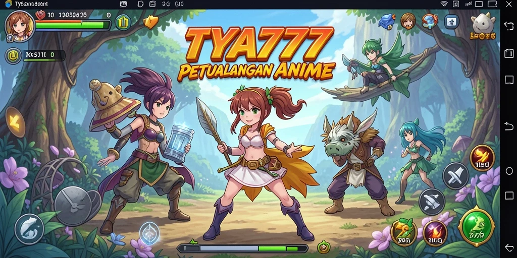 Tampilan gameplay yang menakjubkan dari TYA777 dengan karakter anime yang keren.
